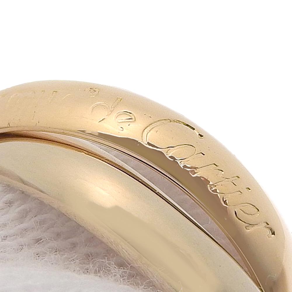 CARTIER Trinity Ring K18 Gold (YGxPGxWG) #4.3(US Size) 7.1g Women Used