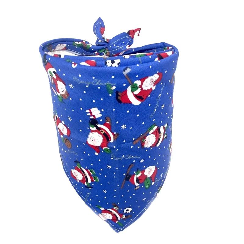 

Треугольные банданы для собак, рождественские банданы для собак, моющиеся галстуки-бабочки, ошейники, шарфы для кошек, аксессуары 42x42x64cm