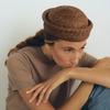 High-quality Natural Wheat Straw Hand-woven Berets for Women Retro Detailed Concave Pillbox Hat Catwalk  Flat Top Painter Hat