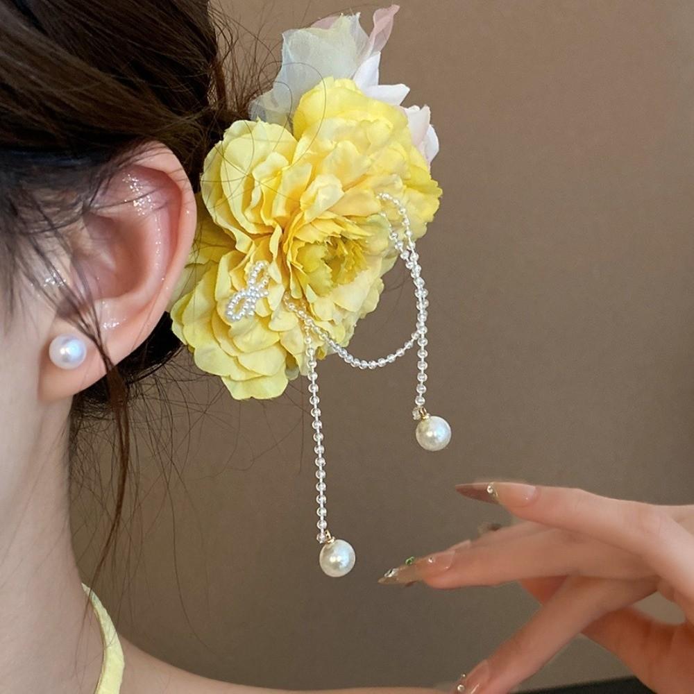 Tassel Flower Hair Clip Ancient Style Hanfu Hair Accessories Butterfly Orchid Hairpin Women
