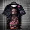 Men's and Womens Summer Fashion High Quality 3d Printing Anime Print T-shirt Casual Polyester Round Neck Casual Short Sleeve