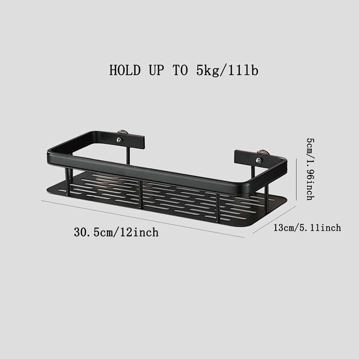 

Bathroom Storage Rack, Bathroom Shelves, No-Drill Wall Mount Corner Shelf, Shower Storage Rack Holder чёрный