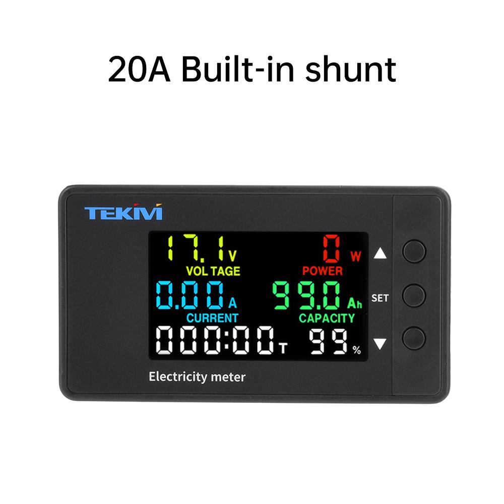 Multifunktions Digitaler DC Spannungs-Amperemeter Leistungsmesser DC 7.5-100V Zwei-Wege-Erkennung Leistungsanalysator 20A 100A 200A 300A