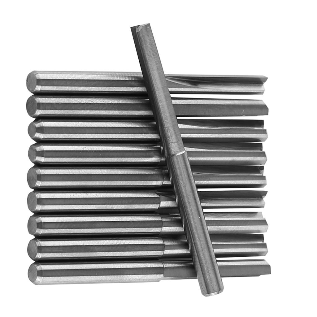 10pcs 3.175mm End Mill CNC Milling Cutter Cutting Tools Double Straight Flutes