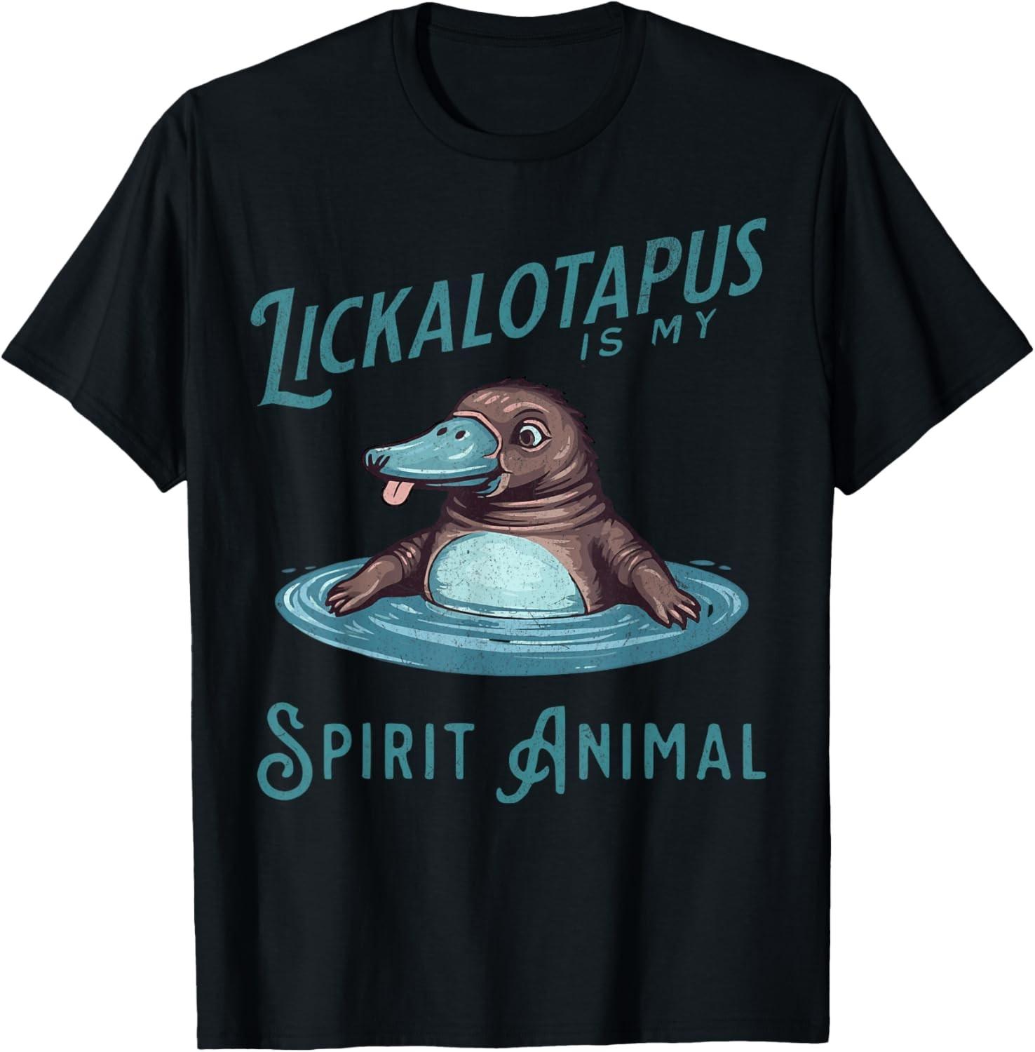 Funny Lickalotopus Is My Spirit Animal Shirt Funny Humor T-Shirt S