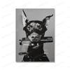 Modern Fashion Doberman Gun Luxury Dog Posters Prints Canvas Painting Nordic Black White Wall Art Pictures for Office Home Decor
