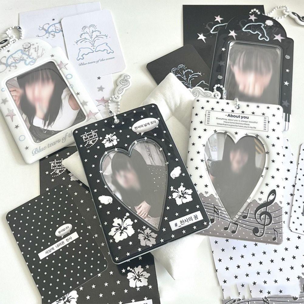 New Y2K Style Kpop Photocard Holder Mini PVC Idol Photo Frame Cartoon Gift Card Holder