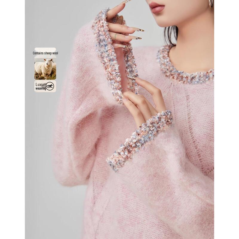 Women's Light Luxury Round Neck Knit Top