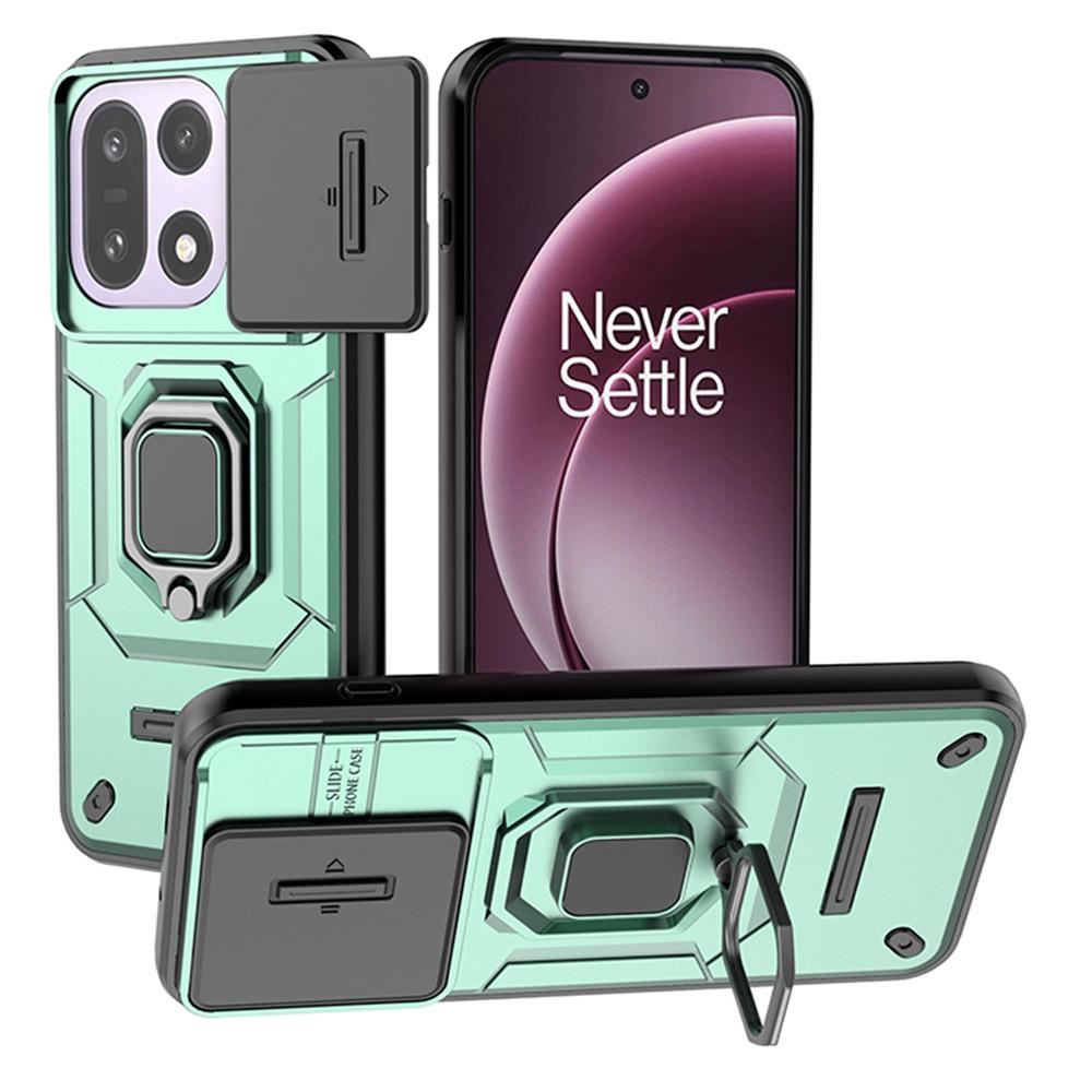 For OnePlus 15 5G Case PC + TPU Kickstand Phone Protector with Lens Cover