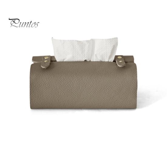 Space Saving Storage Box Faux Leather Tissue Box, Minimalist Napkin Holder for Living Multipurpose Organizer Room Desk, Decorative Dispenser