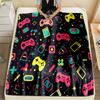 Video Game Element Controller Pattern Blanket Warm Soft for Sofa Bed Home Travel Camping Blanket All Seasons Luxury Gifts