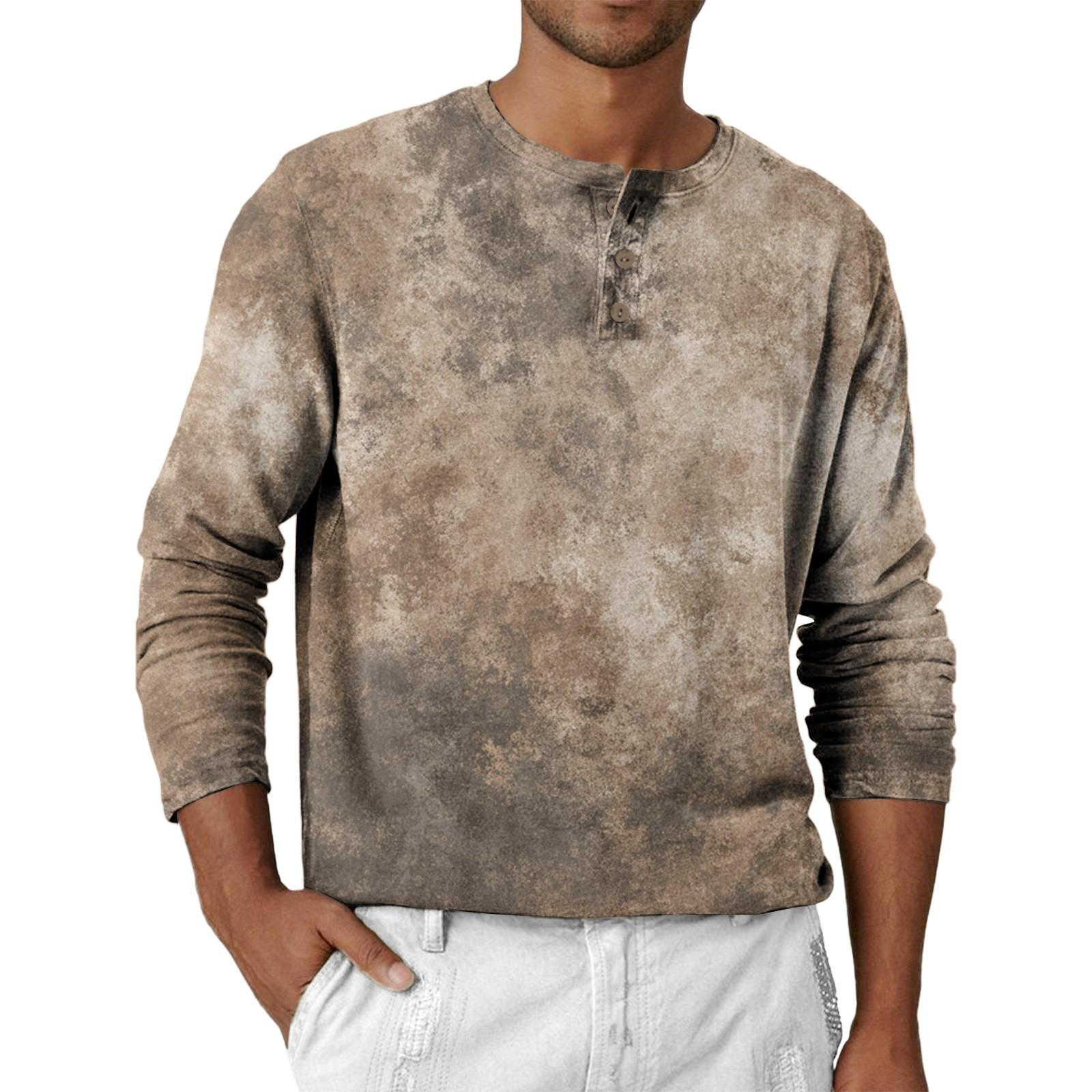 

Мужская свободная повседневная толстовка с длинными рукавами, лацканами и застежкой-молнией XXL коричневый