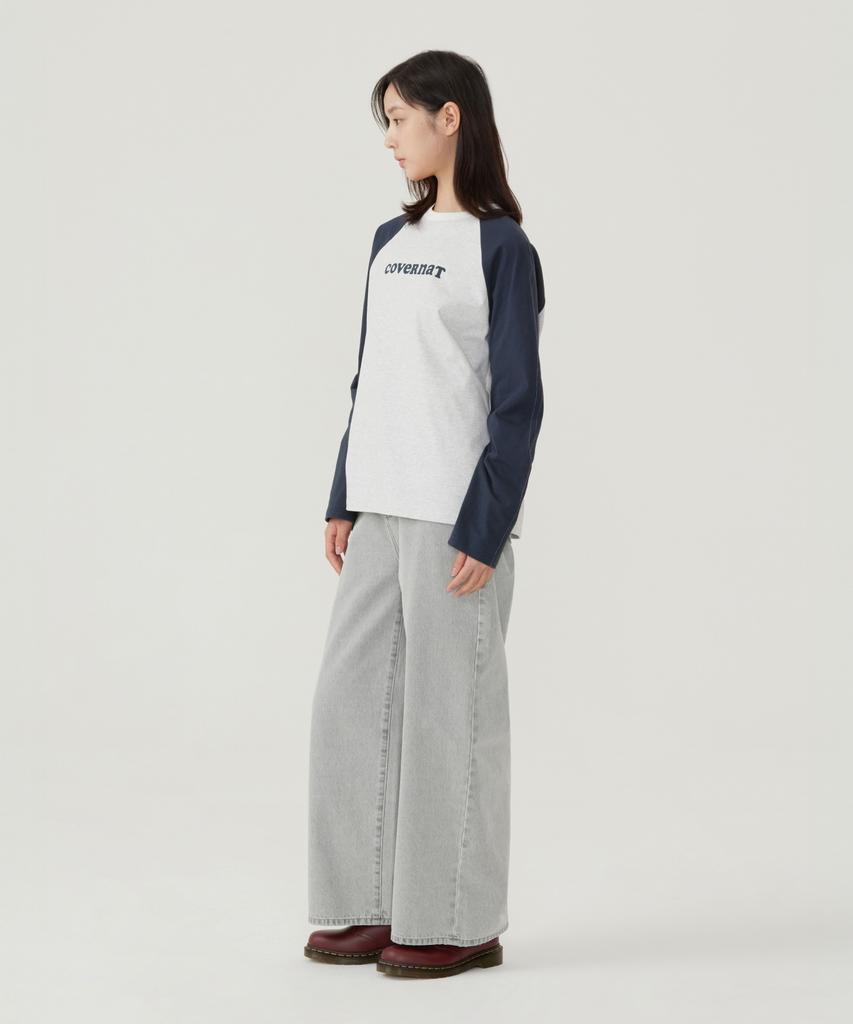 COVERNAT WOMAN Cooper Logo Raglan Long Sleeve Cream