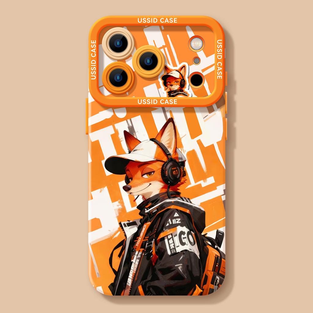 Winter Fox Rabbit Applies Apple 17 Silicone Soft 16promax Couple 15 Zootopia 14 Mobile Phone Case