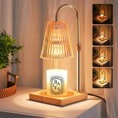 Gift Candle Warmer Table Lamp Aromatherapy Candlestick Lamp Bedroom Bedside Desk Lamp Study Office Home Retro Melting Wax Lamp