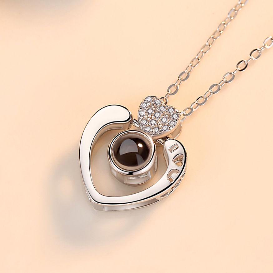 Peach Heart Series Titanium Steel Necklace: Elegant & Simple Gift for Women, Light Luxury Fashion.