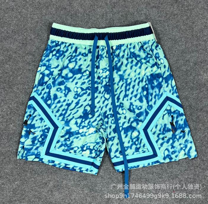 New 2026 summer loose and quick-drying men's AJ basketball shorts printed trendy sports casual pants source wholesale