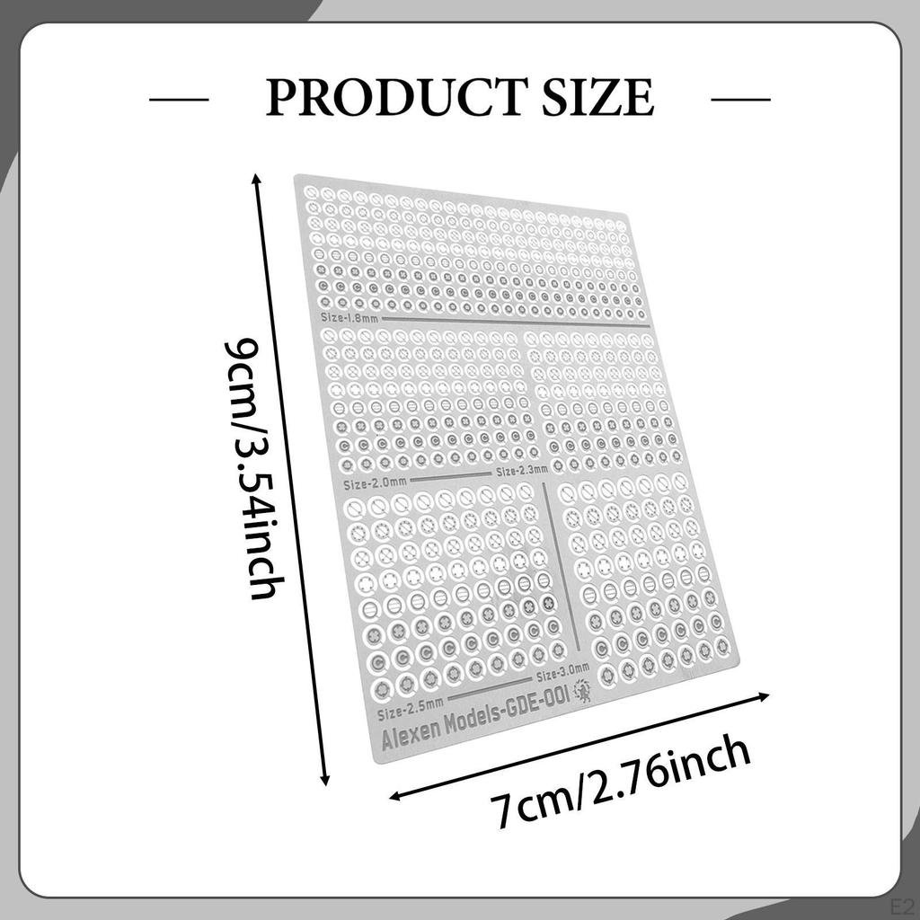 Metal Etching Sheet 3.54x2.76inch Compact Models Modification Stability Hobby Accessories Version