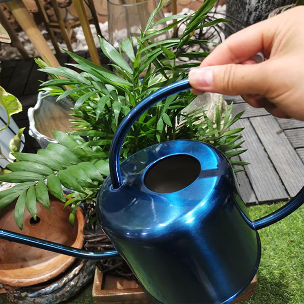 Stainless Steel Long Mouth Water Can Metal Watering Organizer Supplies for Gardening Lover Watering Present Supplies
