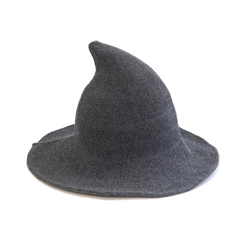 Cappello da strega vintage per Halloween, in lana lavorata a maglia, per feste, maschere, accessori per la decorazione del festival