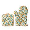 2 pcs Heat-Resistant Microwave Mitten Cotton Lining Insulated Glove  Household