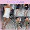 Elegante Tuta Corta da Donna con Pantaloncini a Foglie per un Look Estivo Chic