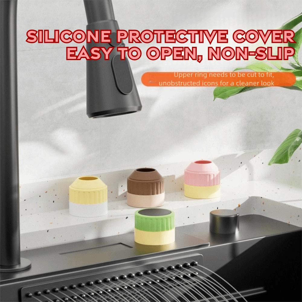 4Pcs Silicone Round Knob  Protectors Customizable Ball-shaped Handle Caps  Faucets