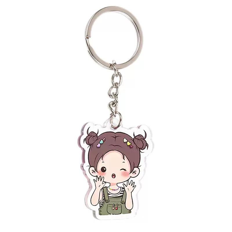 Cute Cartoon Acrylic Keychain Pendant for Backpack or Bag