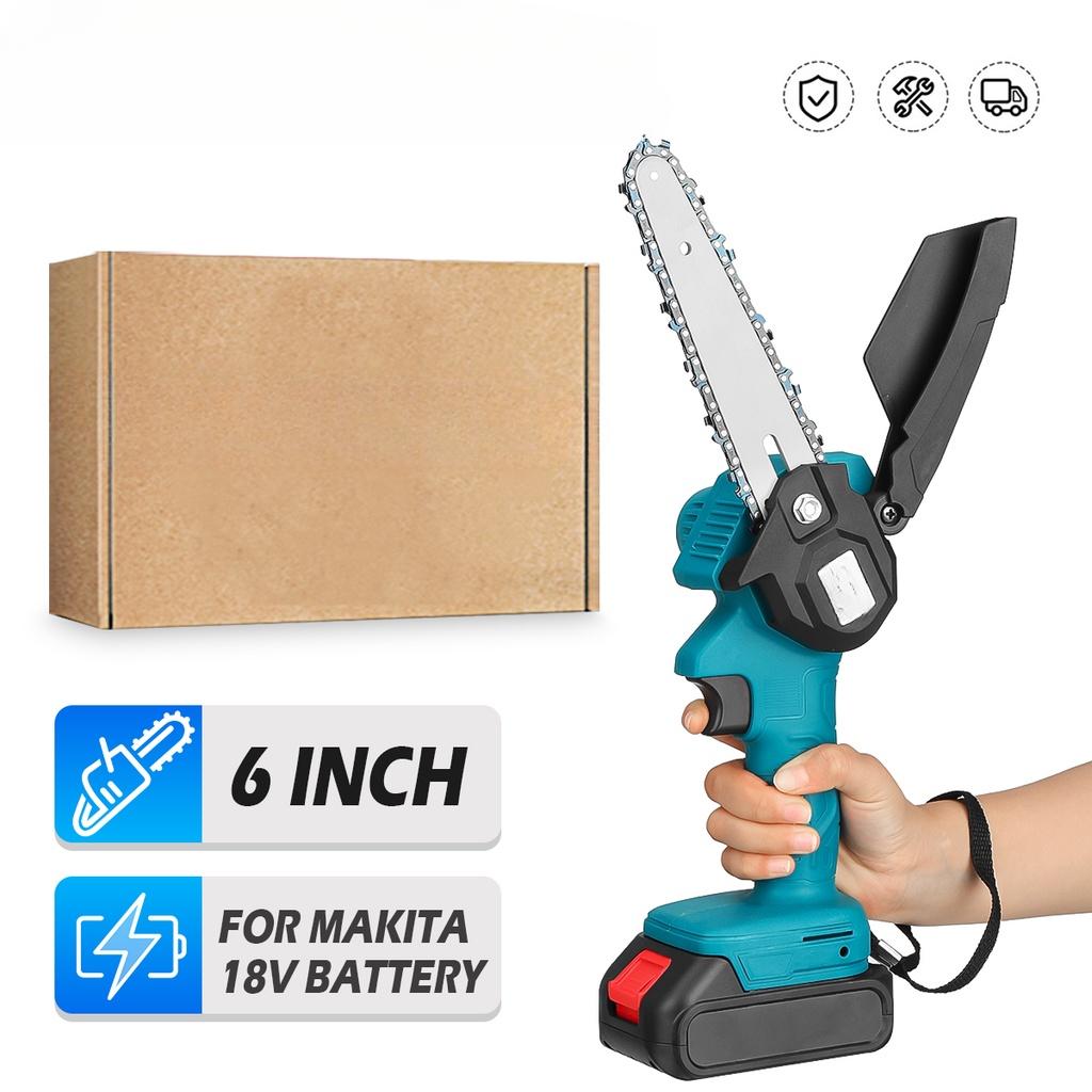 6Inches Mini Pruning Saw Electric Chain Saws Removable For Fruit Tree Garden Trimming With 6000 mAh Lithium Battery One-Handed 1200W