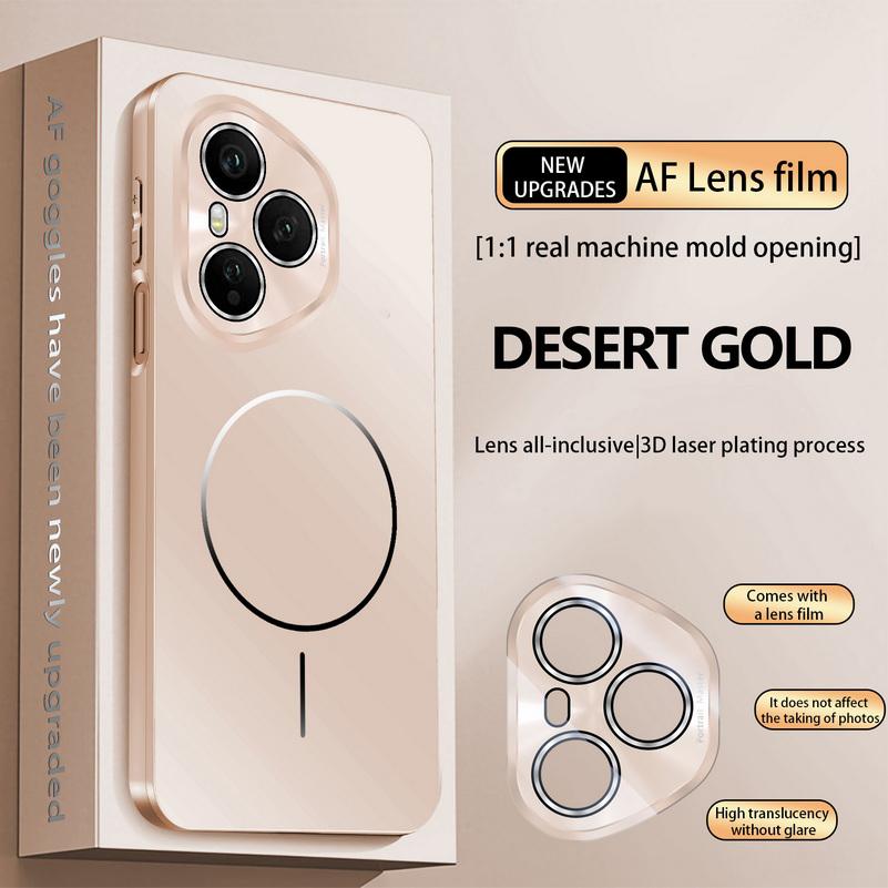 Micro-frosted ice feeling Explosion-proof All-inclusive Lens Magnetic Ring Case For Honor 400 Pro Honor400 Slim Protect Cover