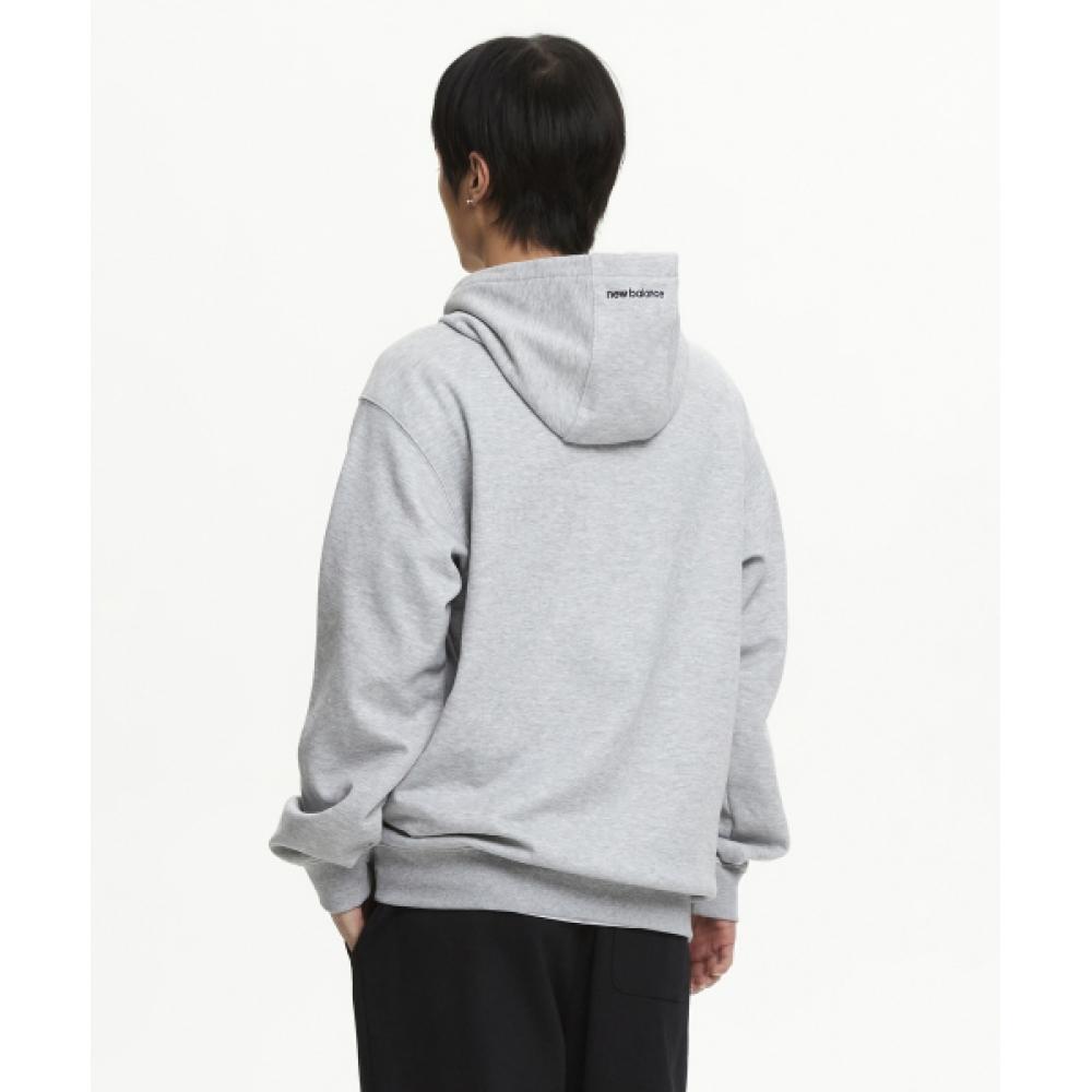 New Balance Nbn0f11203 Uni Essential Small Logo Hoodie Grau