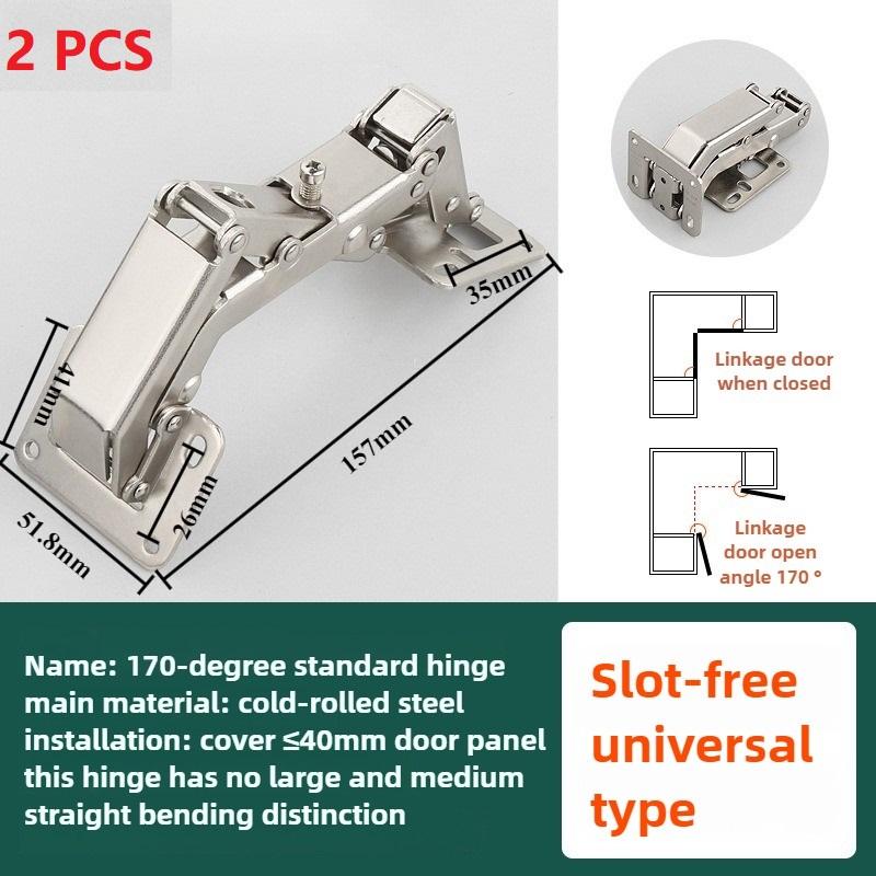 NORMAL Cabinet Hinge 90/150/170 Degree No-Drilling Hole Cupboard Door Hydraulic Hinges Soft Close With Screws Furniture Hardware