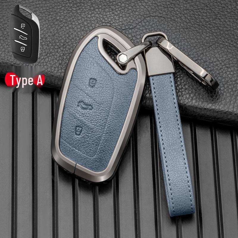 Doppelseitiges Leder-Schlüsseletui für Roewe i5, i6max, RX3, Whale, RX5, Raccoon New Energy Modelle