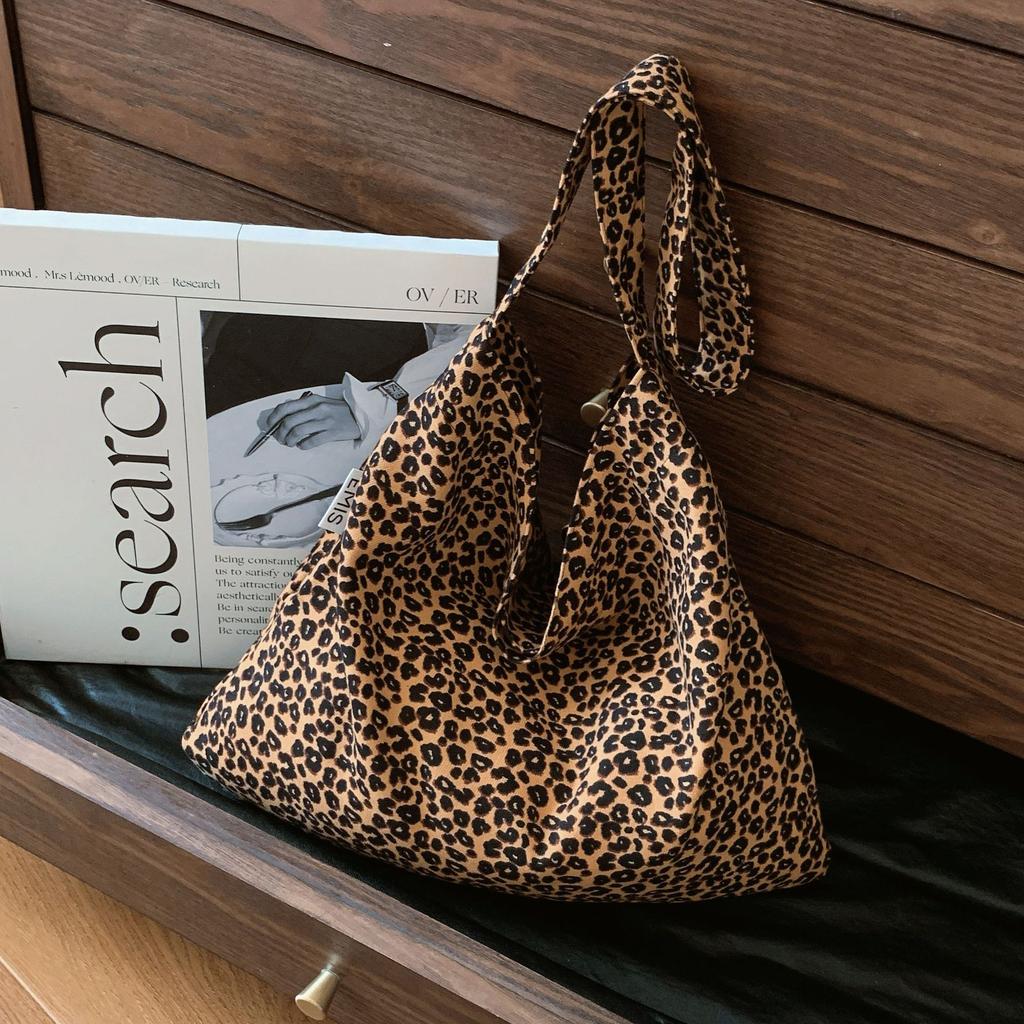 High-End Women'S Bags, Fashionable Contrasting Colors, Large-Capacity Student Shoulder Bags, Leopard Print Tote Bags.