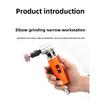 Mini 1/4 Air Angle Die Grinder 90 Degree Pneumatic Grinding Polisher Mill Engraving Machine Carving Tool Kit with Sanding Discs