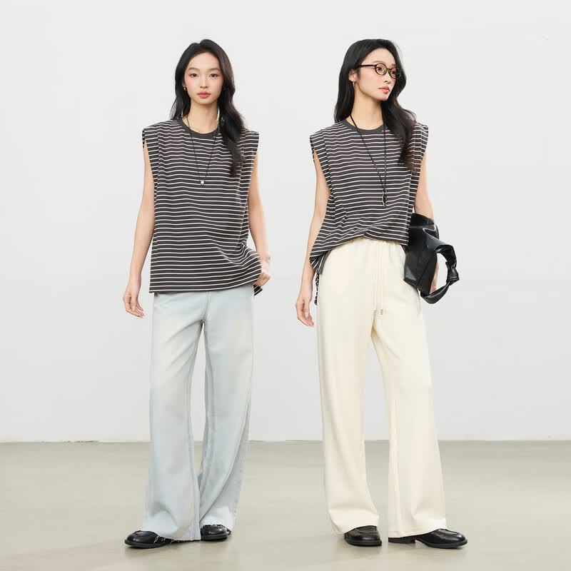 Elva' Island Summer Sleeveless Basic T-Shirt