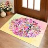 Custom Name Princess Unicorn Living Room Non-Slip Area Rug Soft Carpet for Bedroom Kids Playroom Sofa Office Home Decor Doormat