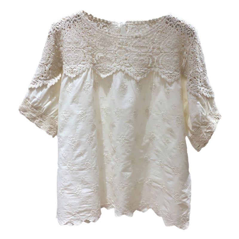 Loose Chiffon Shirt Women's Summer Clothing New Fashion Trendy Style Short-sleeved Tops Blouses