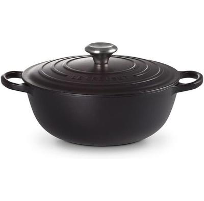 Cast Iron Casserole Le Creuset Signature La Marmite Family Pot 26 Cm Black Glossy 4.1 L (21114260000430)