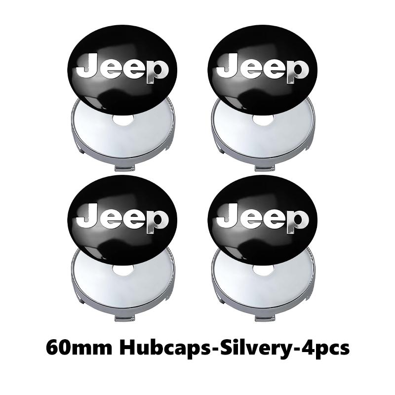 For Jeep Car Emblem Badge Decoration Wheel Center Hub Cap Rim Lid Sticker Cherokee Patriot Liberty Wrangler JK JL Commander