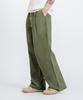 LEMAIN SECOND Linen-Like Elastic Waist Wide Pants [Light Khaki]
