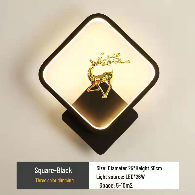 Nordic Deer Head Wall Lamp: Modern Minimalist Light for Bedroom, Corridor, Stair, or Living Room