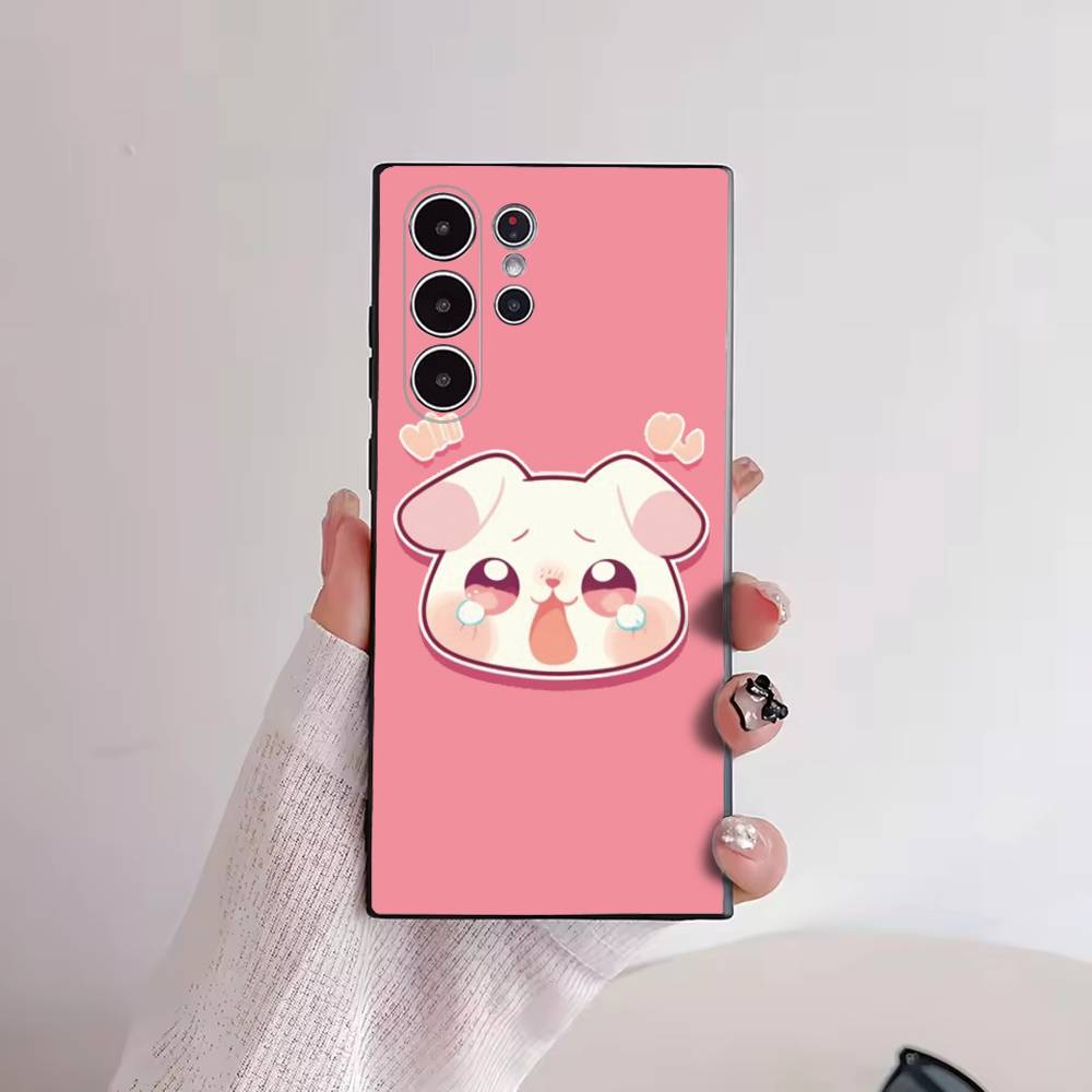 Cute Crying Cartoon Animal Phone Case for Samsung Galaxy S22 S23 S24 S25 FE Ultra 5G Silicone Classic Shockproof Case