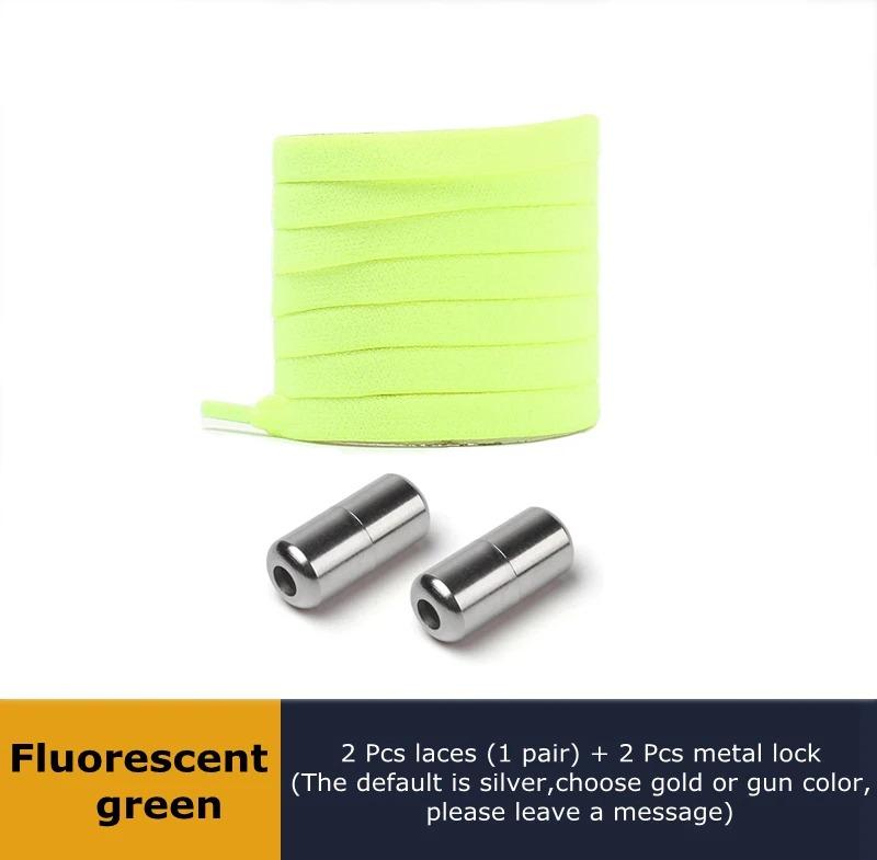 1 Paar elastische Schnürsenkel ohne Binden, flache Schnürsenkel mit Metallverschluss für Sneaker, einfach zu tragen für Kinder und Erwachsene