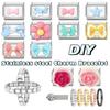 Fashion Colorful Bow Series Charm Bracelet Rose Flower Heart Cherry Y2K Bead Fit 9mm Bracelet Stainless Steel DIY Jewelry Gift