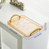 Rectangle Serving Tray Bathroom Vanity Organizer Platter Jewelry Storage