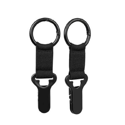 2 Pezzi Clip per Cappello in Metallo e Plastica con Cinturino Tessile per Fissaggio Saldo del Cappello Leggera per Mantenere il Cappello Design Antivento