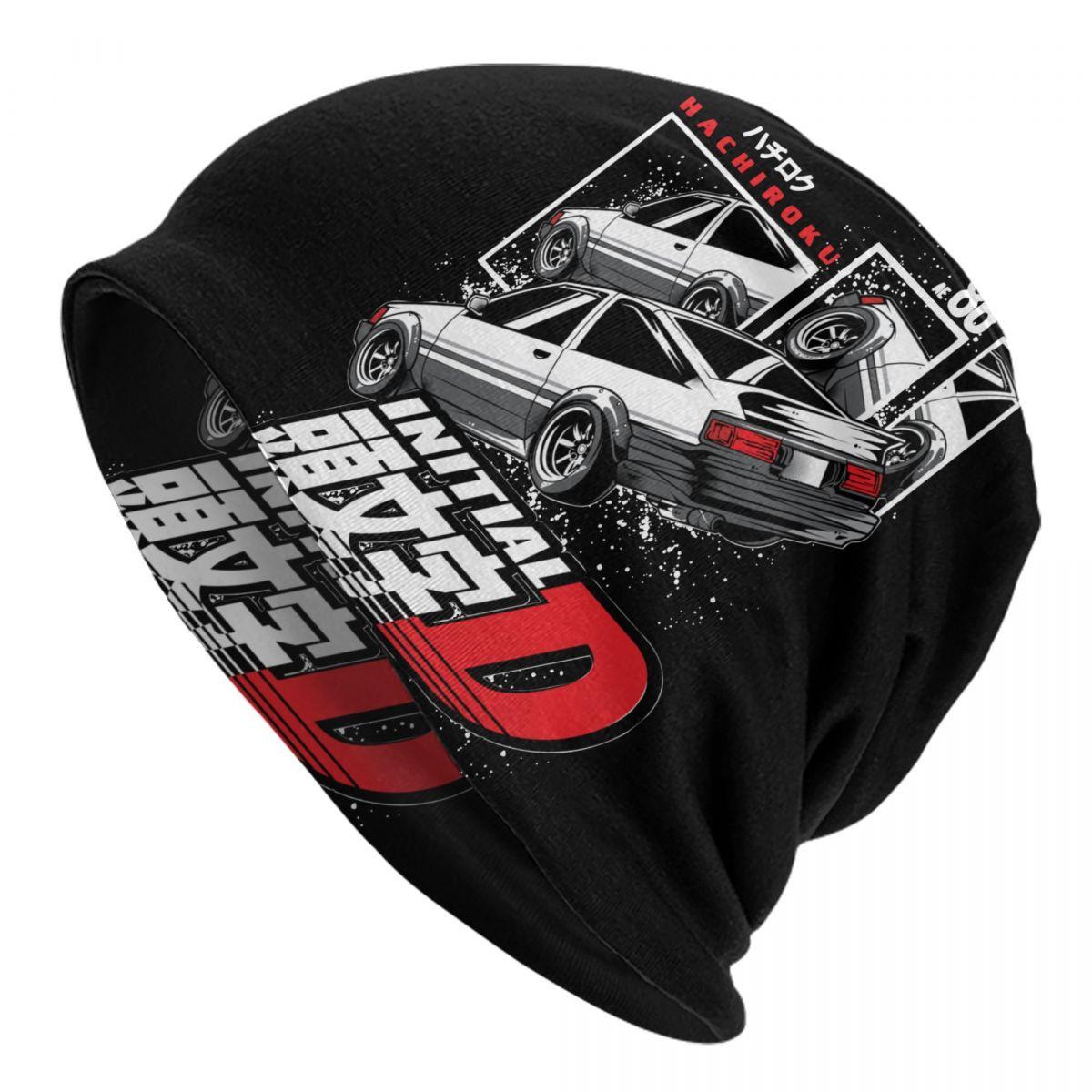 

Initial D Race Skullies Beanies Hat AE86 Anime Cool Unisex Women Street Cap Warm Multifunction Bonnet Hat