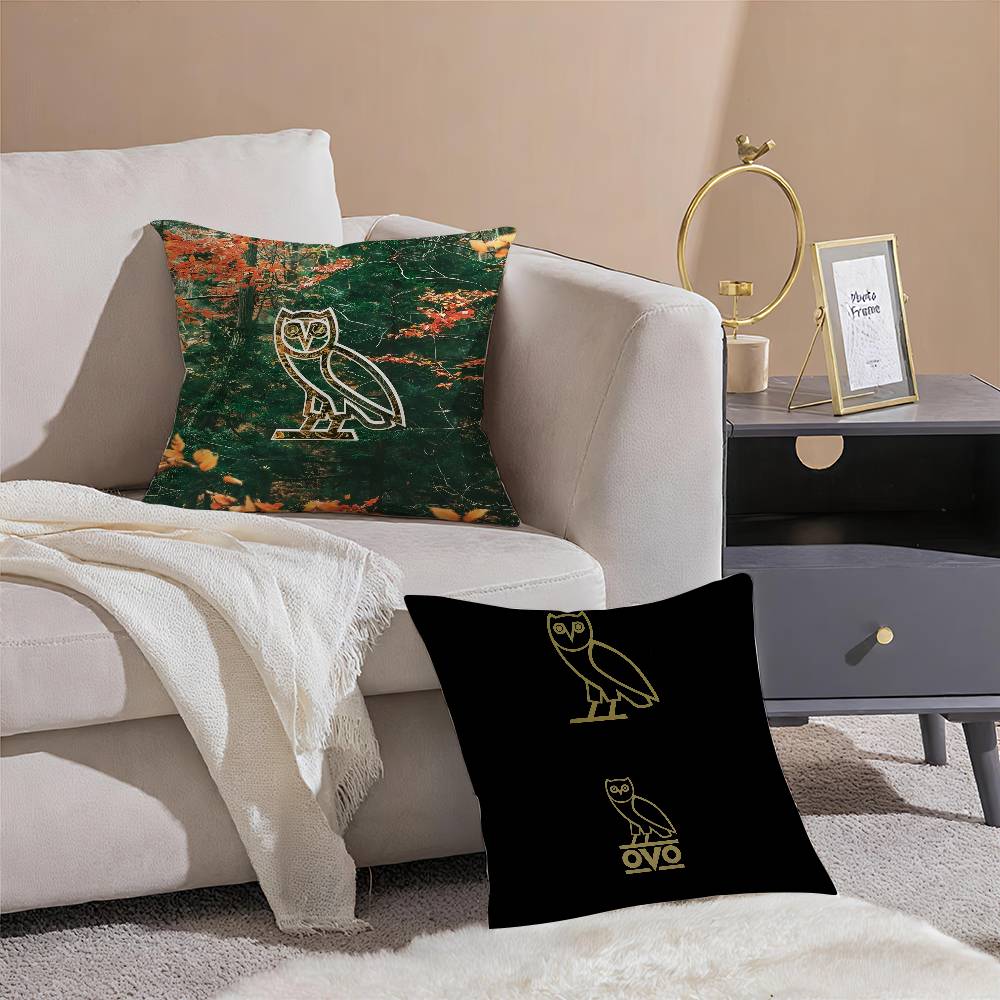 Octobers Very Own-O Owls OVO Pillow Case Silky Elegant Comfort Sofa Bed  Invisible Zipper Beach Pillowcase