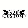 Majestic Custom Eagle House Number - Metal Address Plaque or Street Sign Showcasing Power & Grace of the Eagle. Decorative Sign